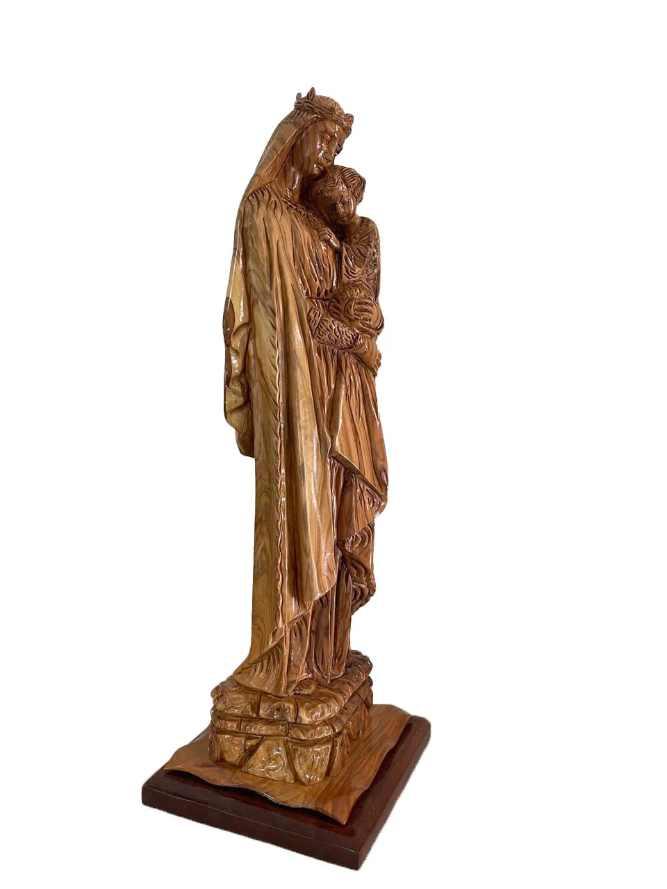 Virgin Mary with Child – Olive Wood