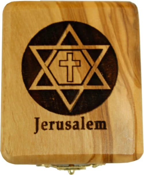 Handcrafted Olive Wood Box – Jewelry & Rosary – Holy Land