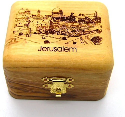 Handcrafted Olive Wood Box – Jewelry & Rosary – Holy Land