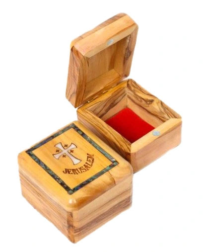 Handcrafted Olive Wood Box – Jewelry & Rosary – Holy Land