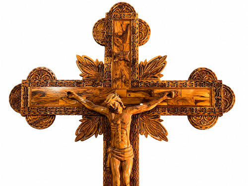 Handcrafted Olive Wood Cross – Holy Land