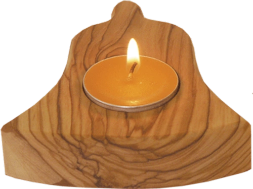 Handcrafted Olive Wood Candle Holder – Holy Land