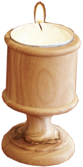 Handcrafted Olive Wood Candle Holder – Holy Land