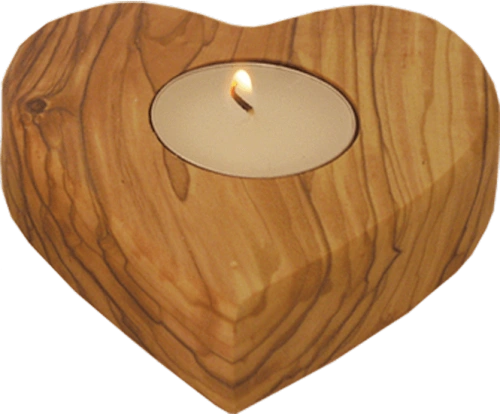 Handcrafted Olive Wood Candle Holder – Holy Land