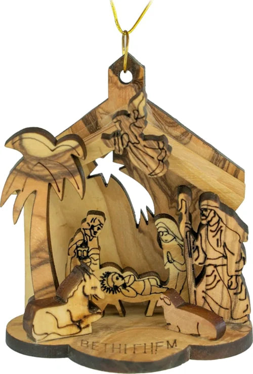 Olive Wood Christmas Ornaments and Charms