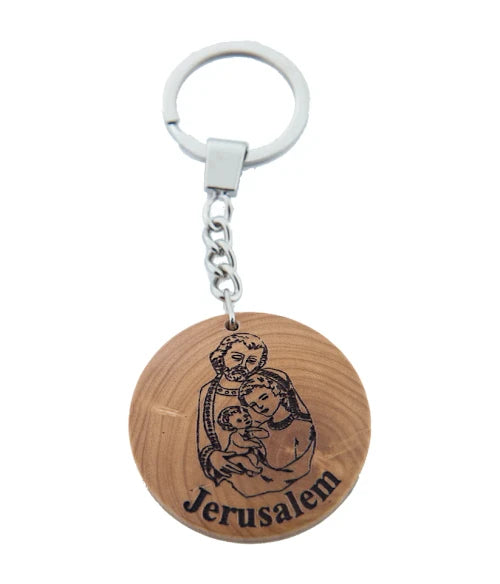 Olive Wood Religious Key Chains – Holy Land