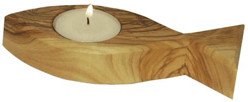 Handcrafted Olive Wood Candle Holder – Holy Land