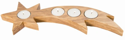Handcrafted Olive Wood Candle Holder – Holy Land