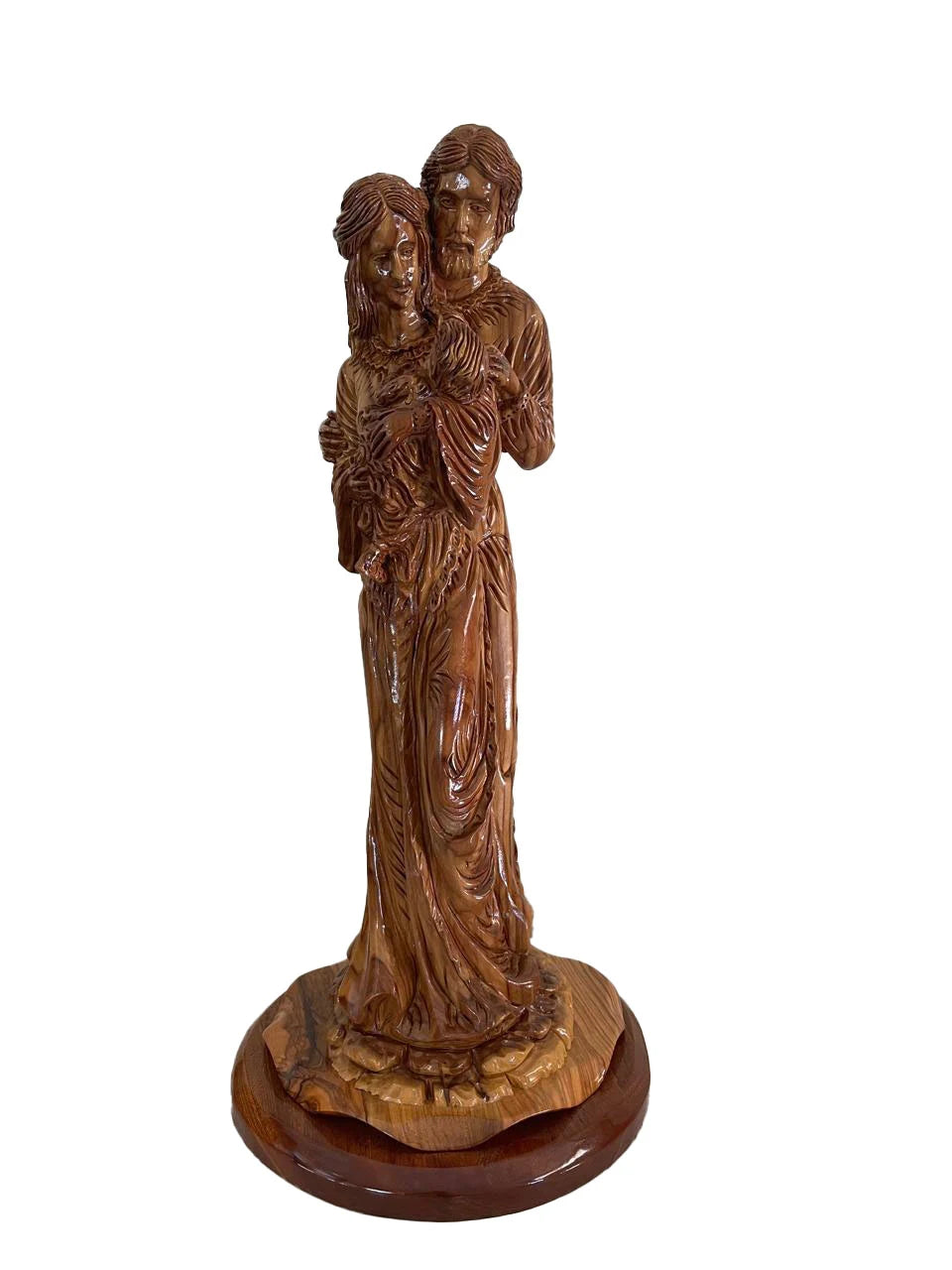 Holy Family – Hand Carved Olive Wood Panel – Holy Land