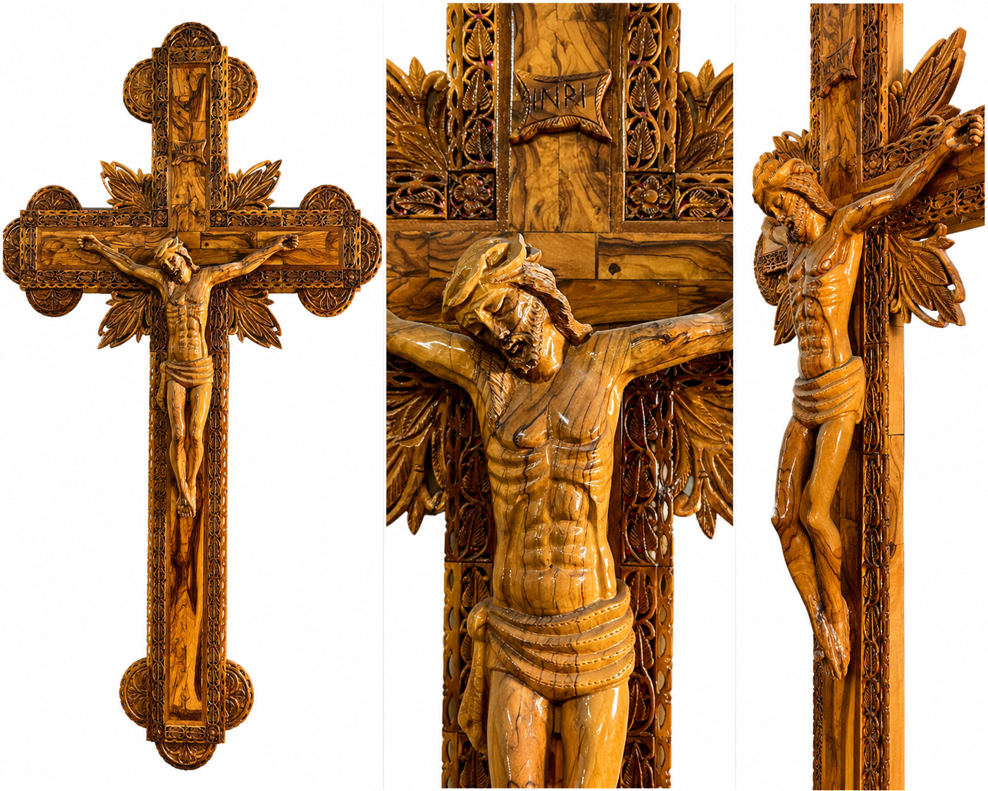 Handcrafted Olive Wood Cross – Holy Land
