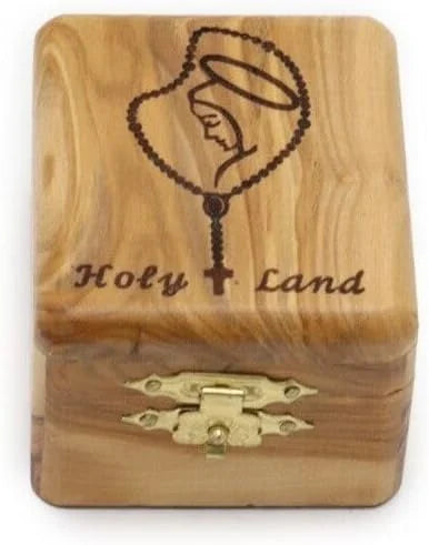 Handcrafted Olive Wood Box – Jewelry & Rosary – Holy Land