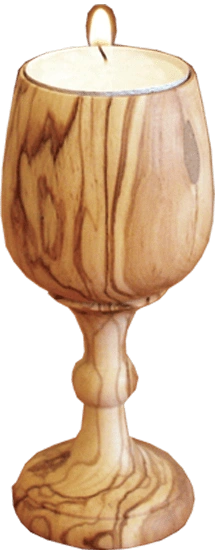 Handcrafted Olive Wood Candle Holder – Holy Land