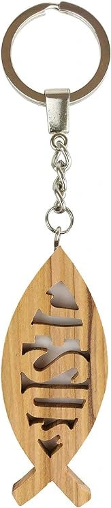 Olive Wood Religious Key Chains – Holy Land