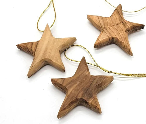 Olive Wood Christmas Ornaments and Charms